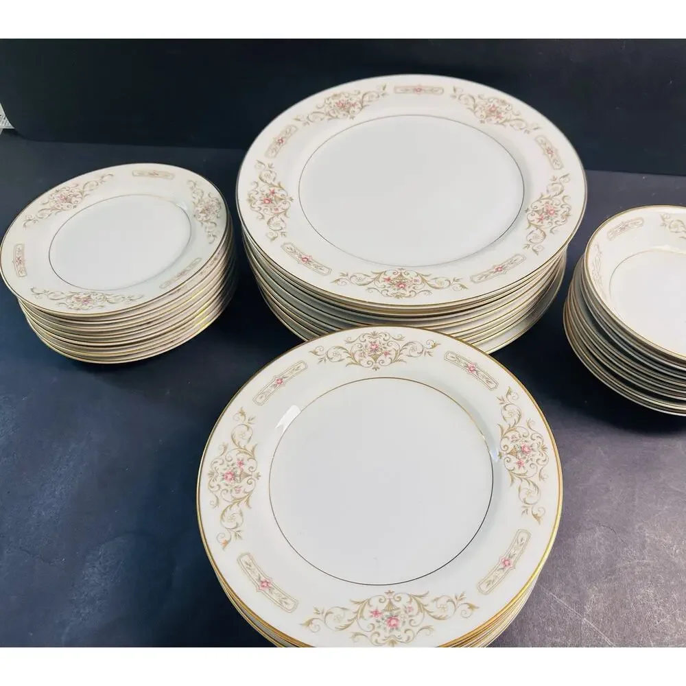 Rose China Kathy #3802 Japan_ Complete set of 6 _ No cups, no saucers.